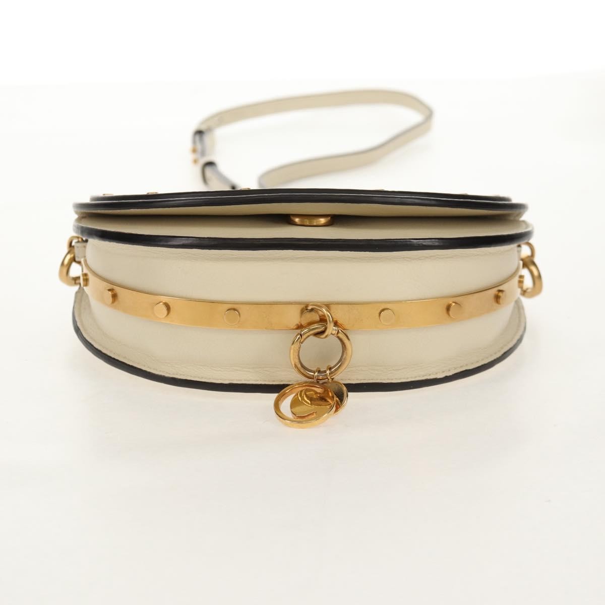 Chloe Nile Minaudière Leather, WHITE, LEATHER, Handbag