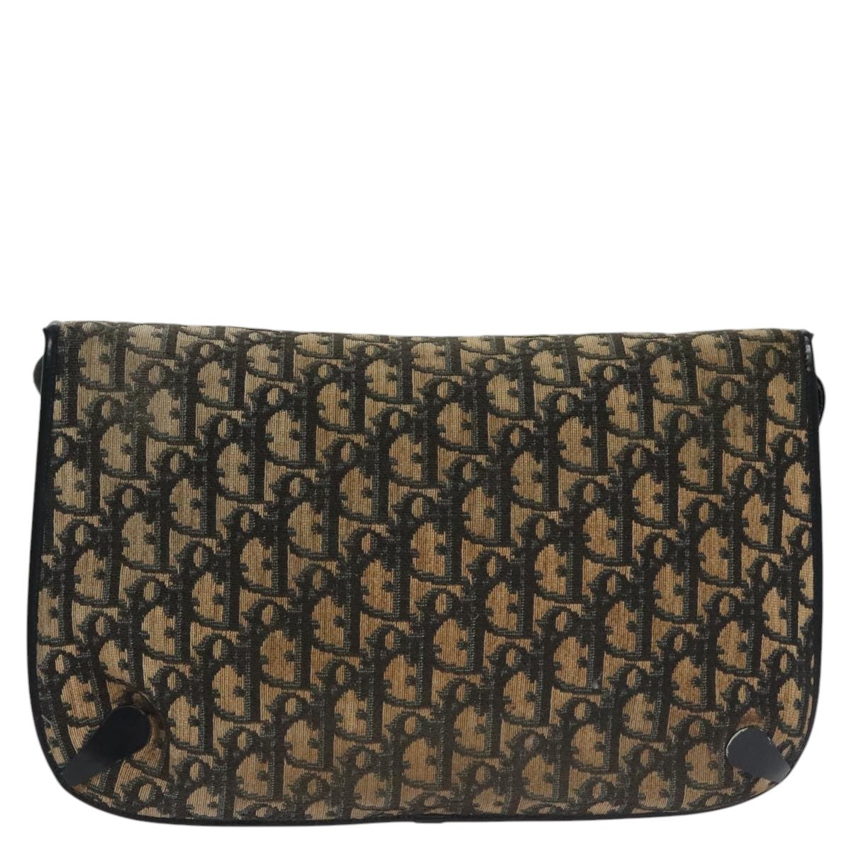 Christian Dior Vintage Trotter Shoulder Bag Canvas, NAVY, CANVAS, Shoulder bag