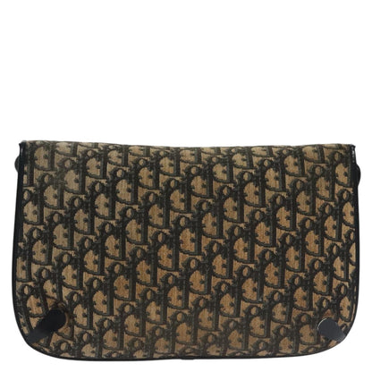 Christian Dior Vintage Trotter Shoulder Bag Canvas, NAVY, CANVAS, Shoulder bag