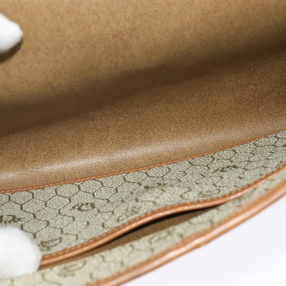 Christian Dior Vintage Honeycomb chain Canvas, BEIGE, CANVAS, Handbag