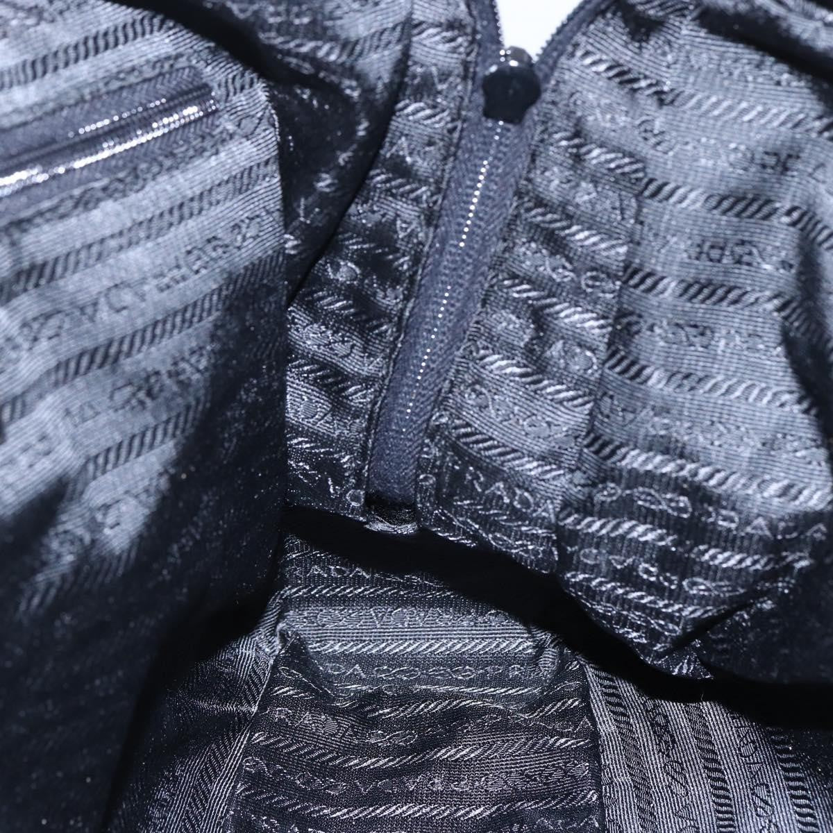 Prada Vintage Shoulder Bag Nylon and Leather, BLACK, NYLON, Shoulder bag