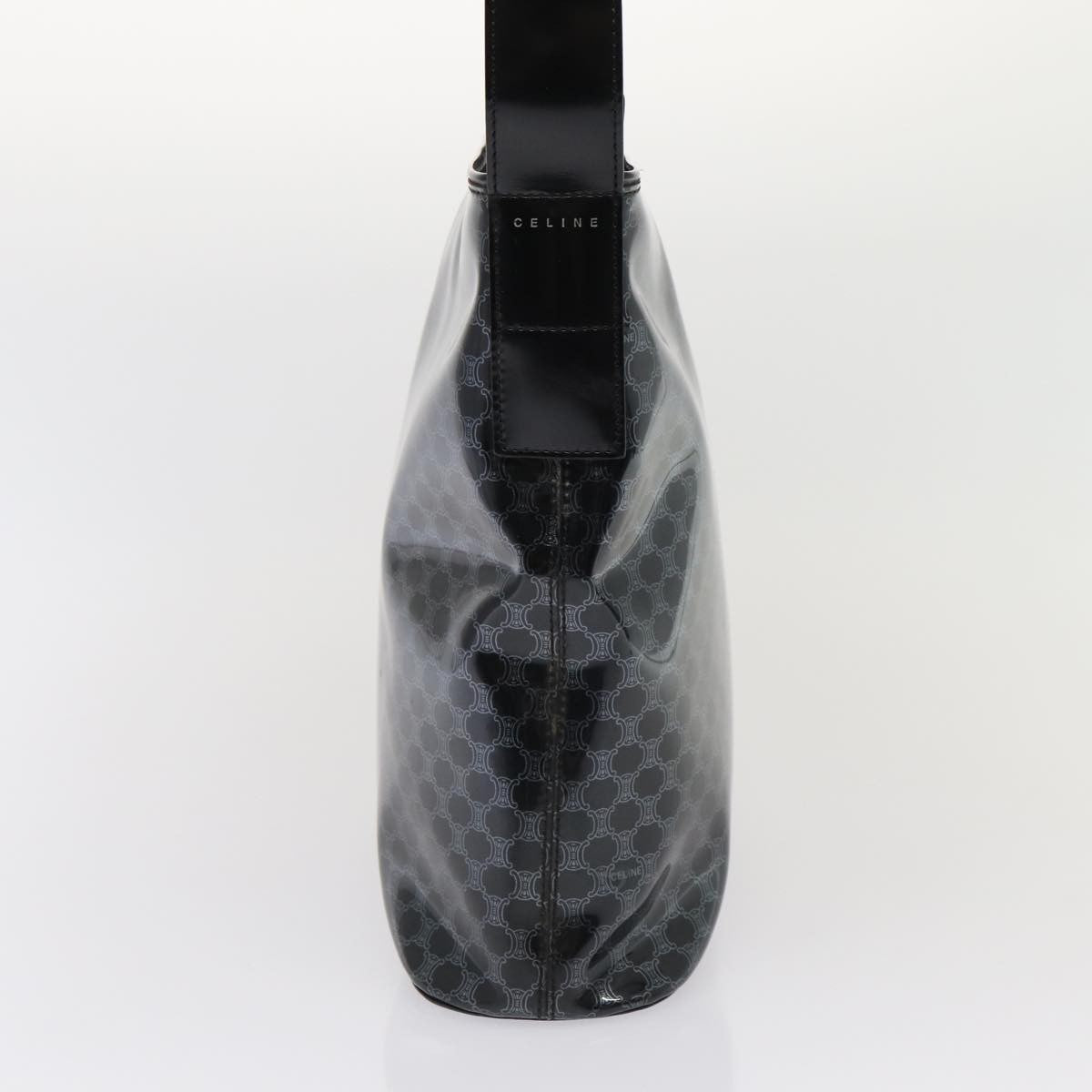 Celine Vintage Macadam Shopper Tote Venyl, BLACK, CANVAS, Tote bag