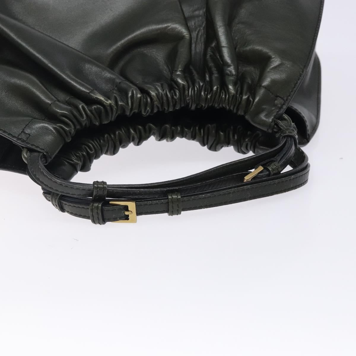 Gucci Vintage Handbag Leather, KHAKI, LEATHER, Handbag