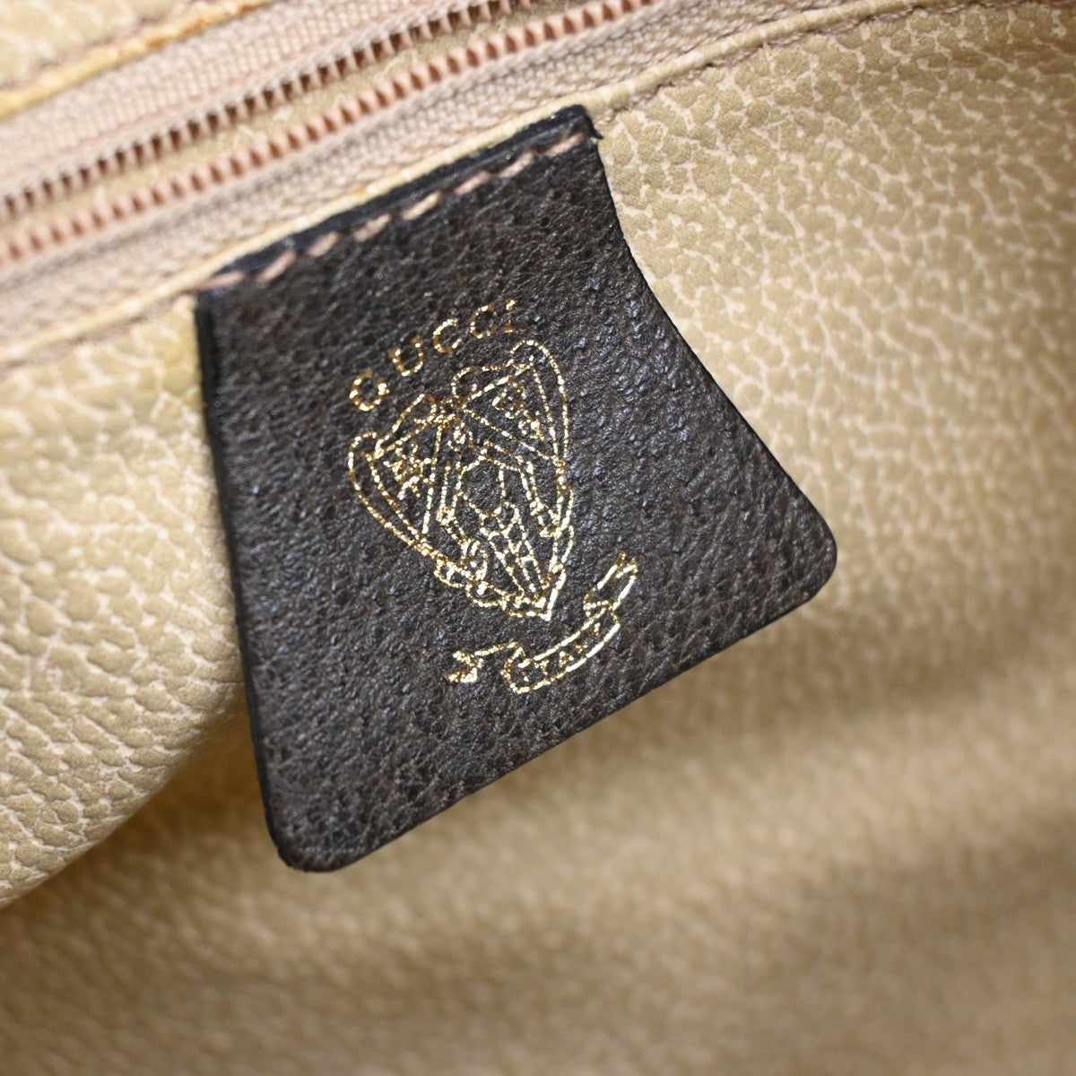 Gucci Vintage Web Boston Bag GG Coated Canvas, BROWN, PVC, Handbag