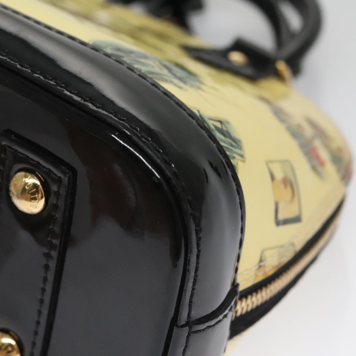 Louis Vuitton Alma Handbag Limited Edition Stickers Monogram Vernis, MULTICOLOUR, PATENT_LEATHER, Handbag