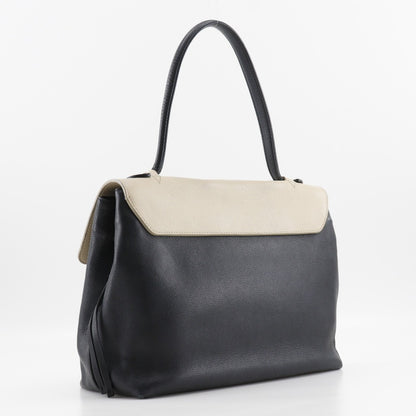 Louis Vuitton Lockme Handbag Leather, BLACK, LEATHER, Tote bag