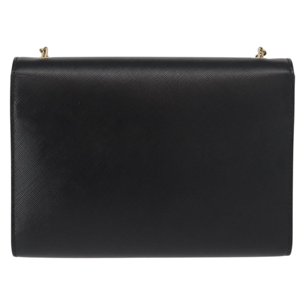 Salvatore Ferragamo Vala Chain Shoulder bag Leather, BLACK, LEATHER, Shoulder bag