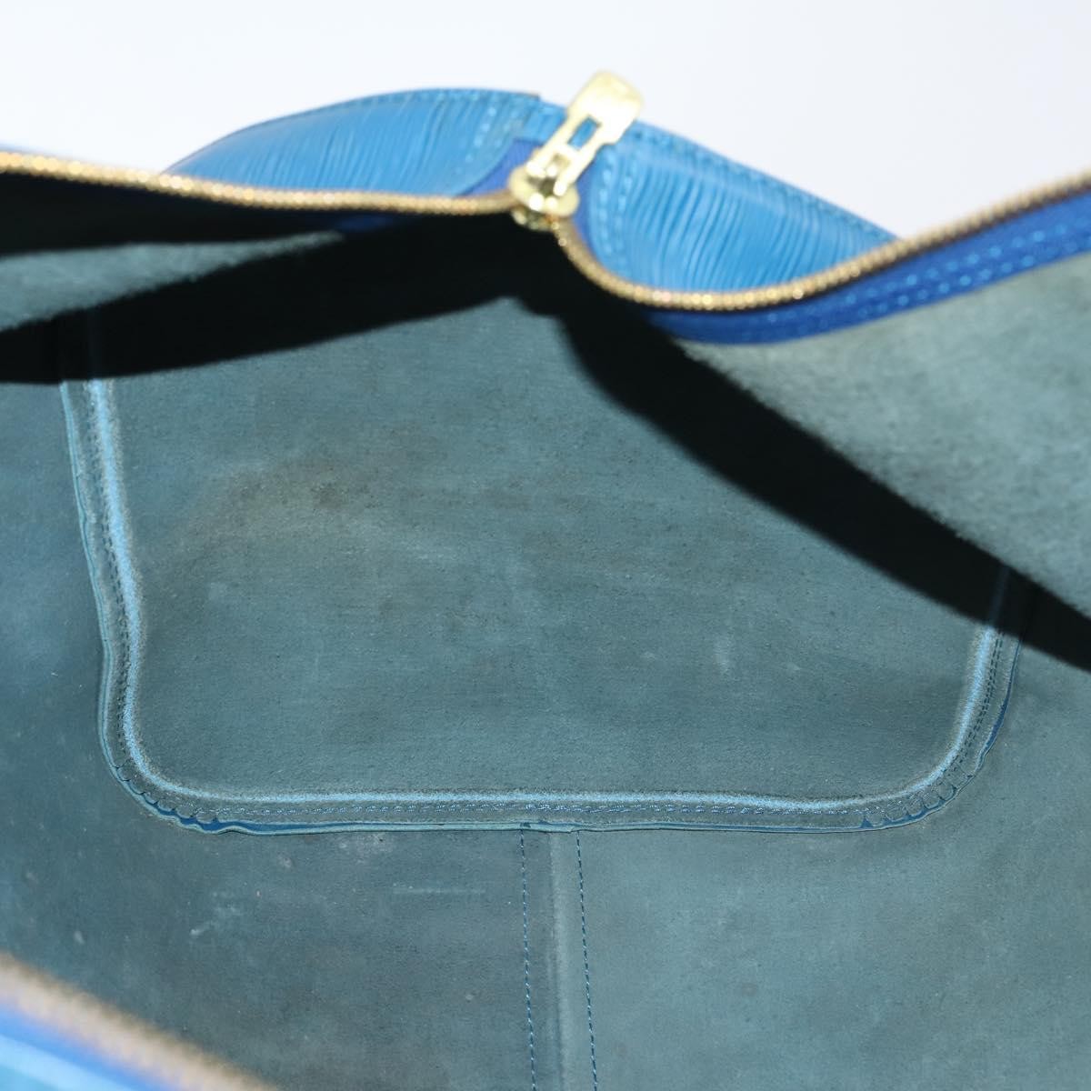 Louis Vuitton Keepall Bag Epi Leather, BLUE, LEATHER, Travel bag