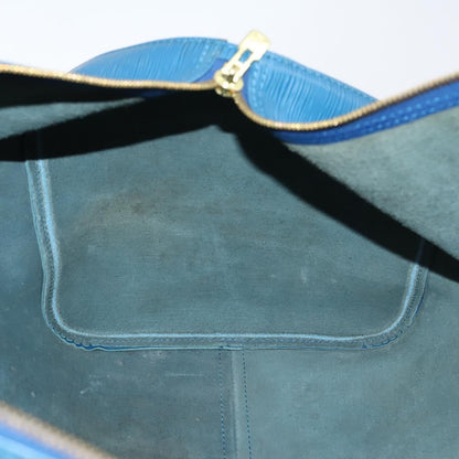 Louis Vuitton Keepall Bag Epi Leather, BLUE, LEATHER, Travel bag