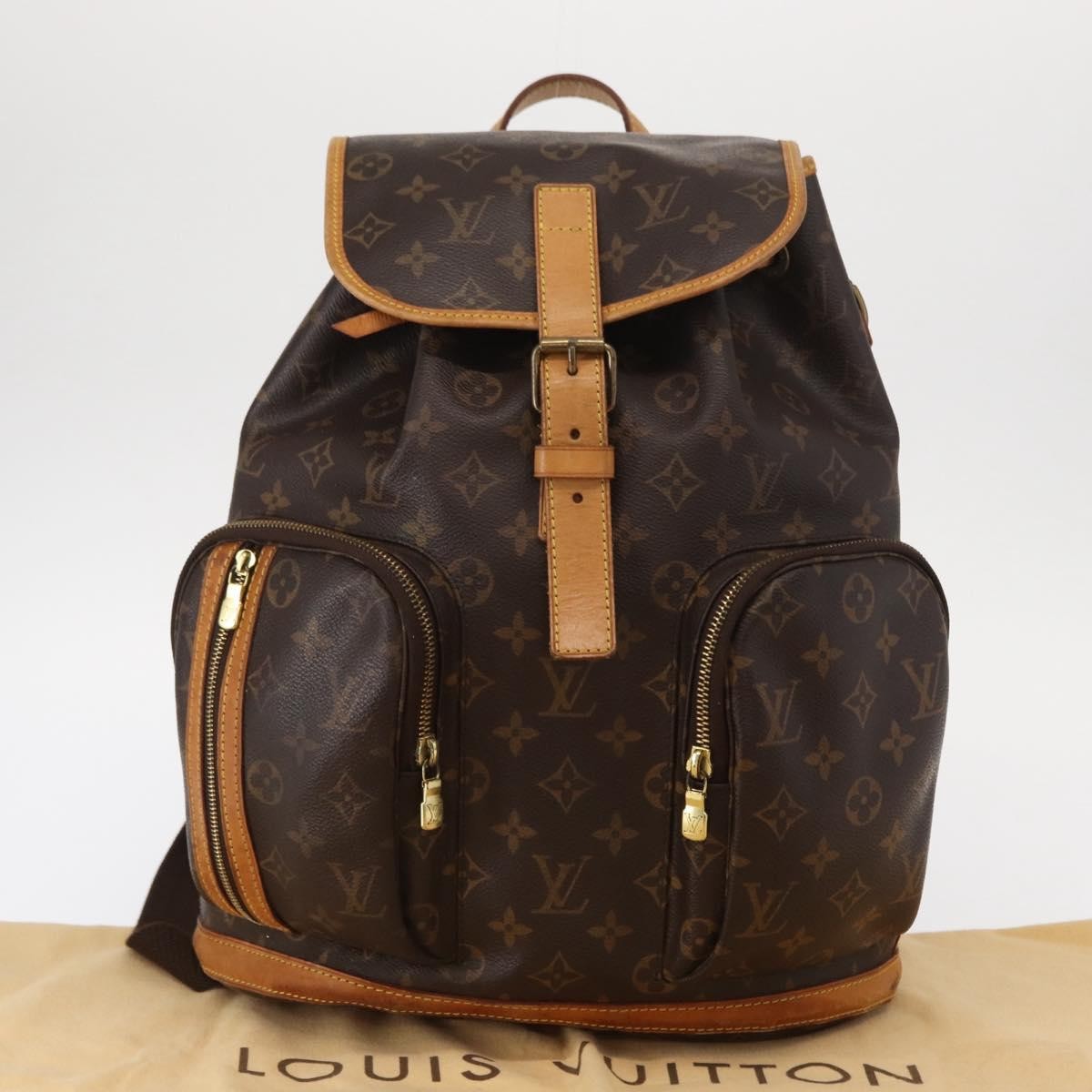 Louis Vuitton Bosphore Backpack Monogram Canvas, BROWN, CANVAS, Backpack