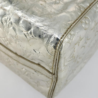 Louis Vuitton Speedy Handbag Monogram Vernis, SILVER, PATENT_LEATHER, Handbag