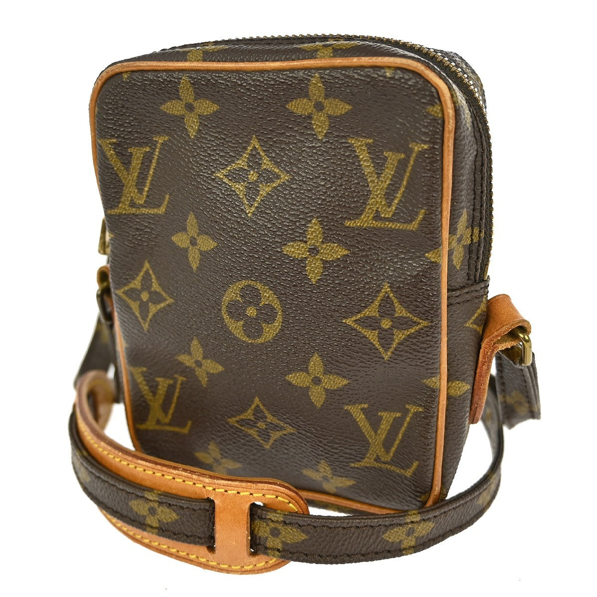 Louis Vuitton Danube Handbag Monogram Canvas, BROWN, CANVAS, Clutche & pouche