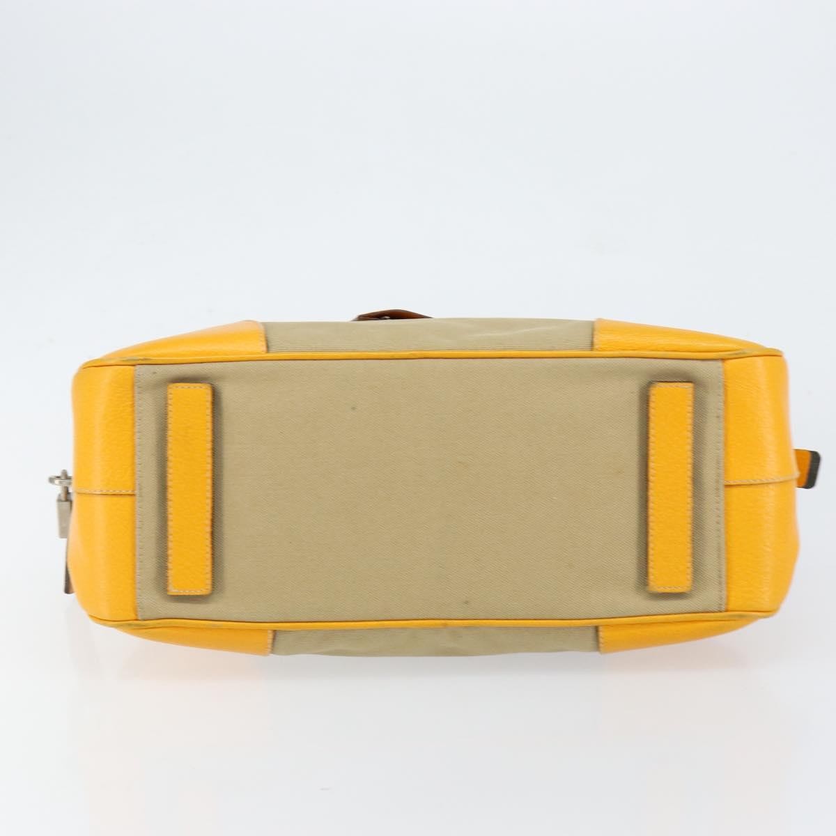 Prada Bowler Bag Canvas with Leather, BEIGE, CANVAS, Handbag