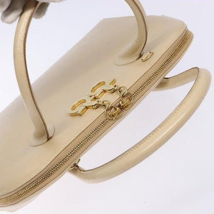 Salvatore Ferragamo Convertible Dome Gancini Leather, BEIGE, LEATHER, Handbag