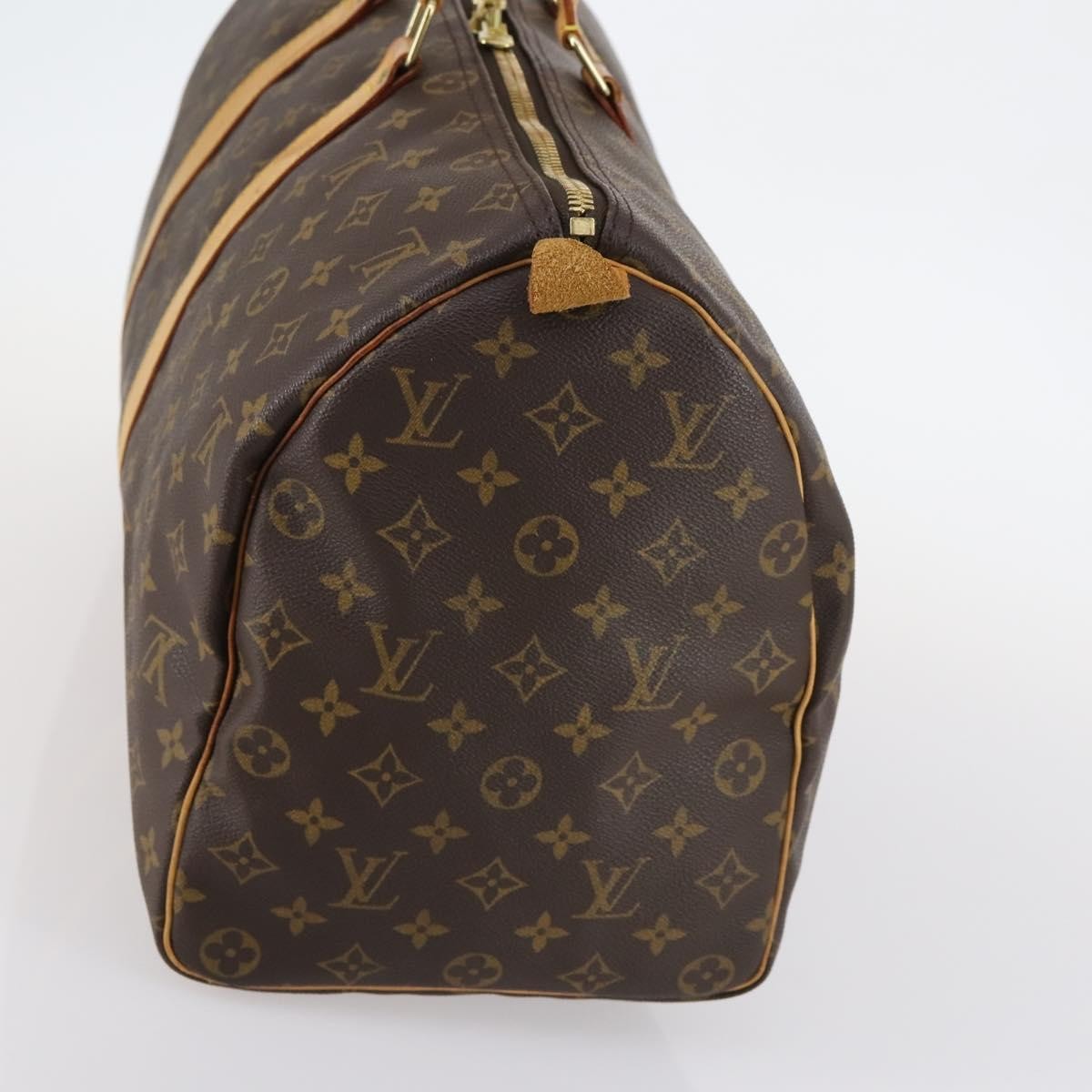 Louis Vuitton Keepall Bag Monogram Canvas, BROWN, CANVAS, Travel bag