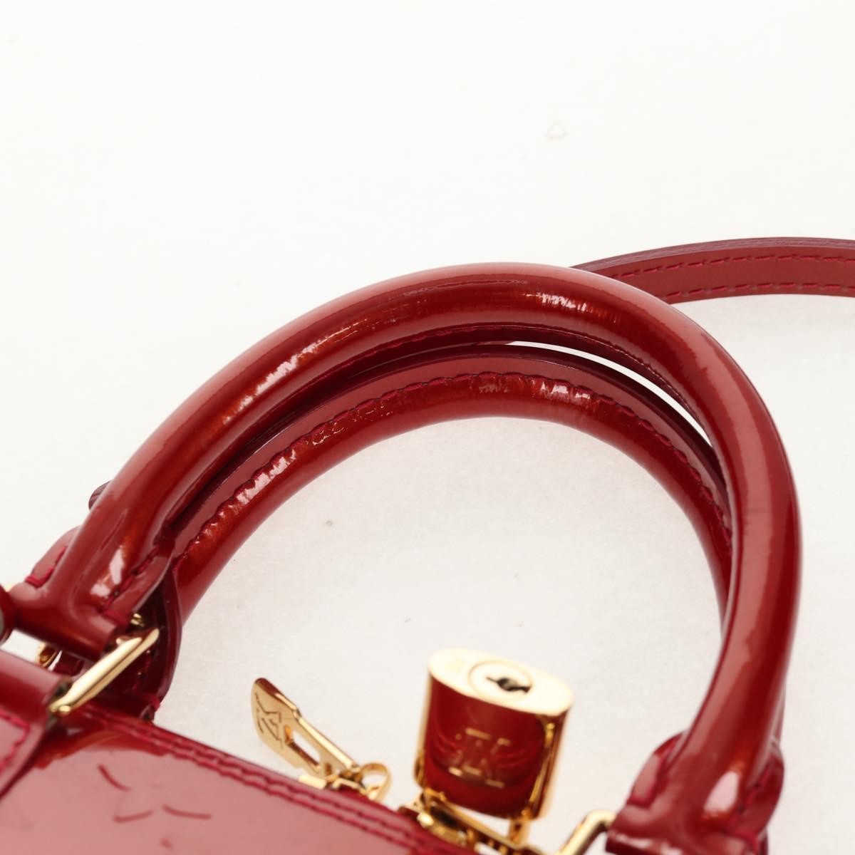 Louis Vuitton Alma Handbag Monogram Vernis, RED, PATENT_LEATHER, Handbag