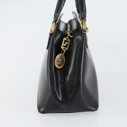 Versace Vintage Handbag Leather, BLACK, LEATHER, Handbag