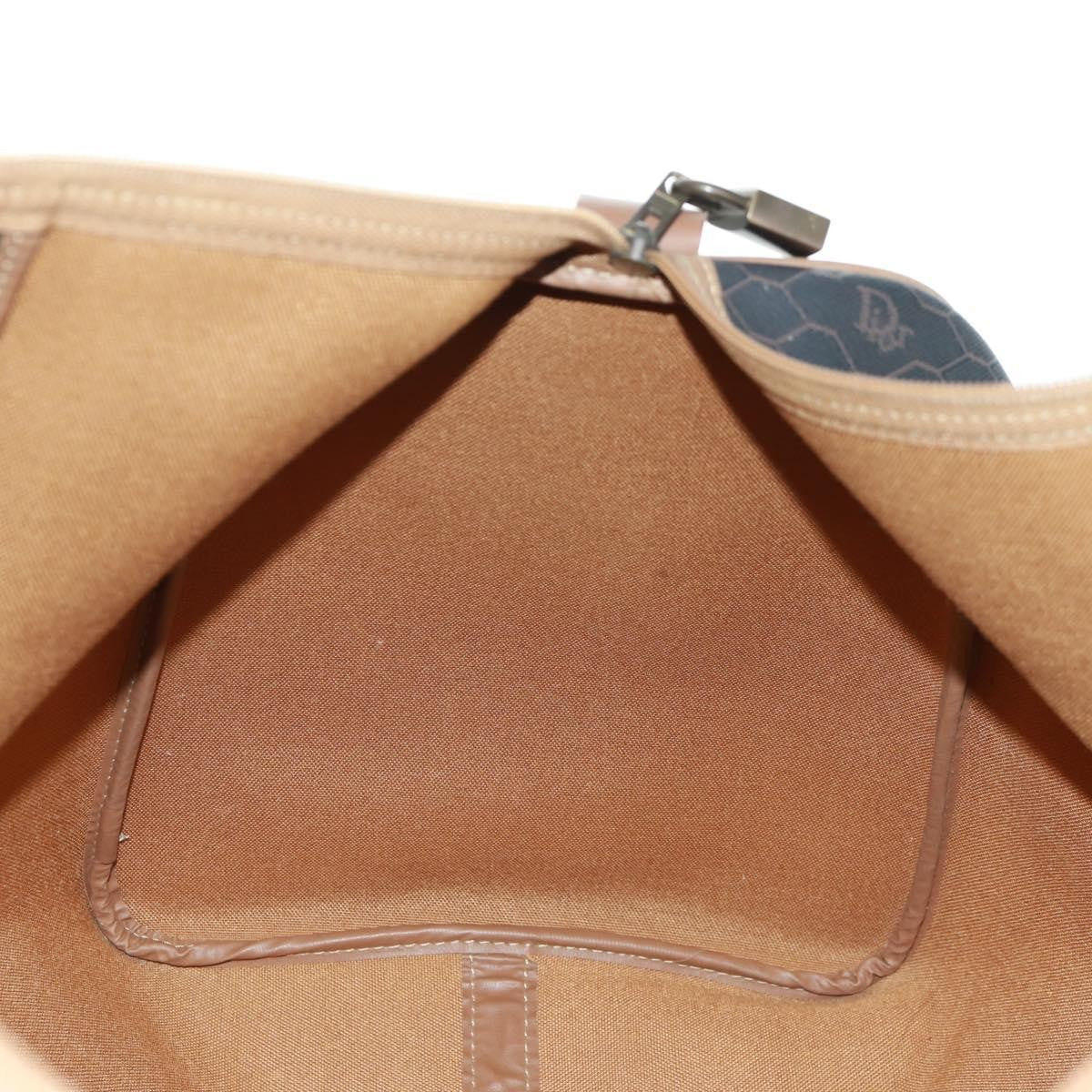 Christian Dior Vintage Honeycomb Boston bag Canvas and Leather, BLACK, CANVAS, Travel bag