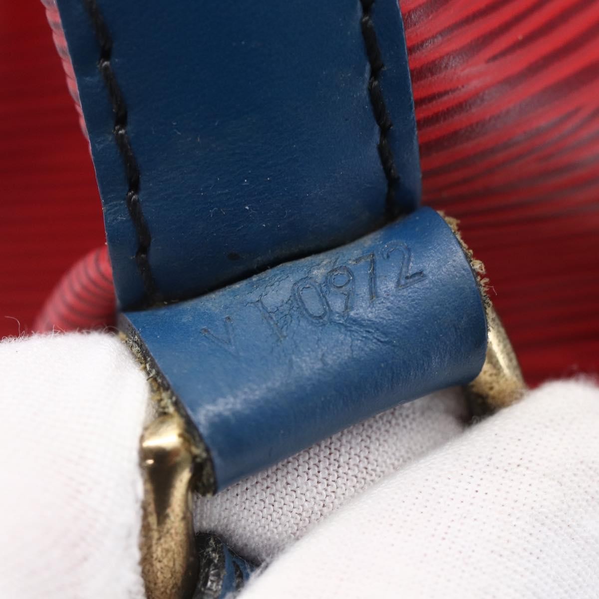 Louis Vuitton Tricolor Noe Handbag Epi Leather, RED, LEATHER, Shoulder bag