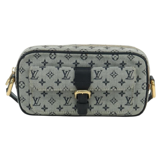 Louis Vuitton Juliette Crossbody Bag Mini Lin, BLUE, CANVAS, Shoulder bag