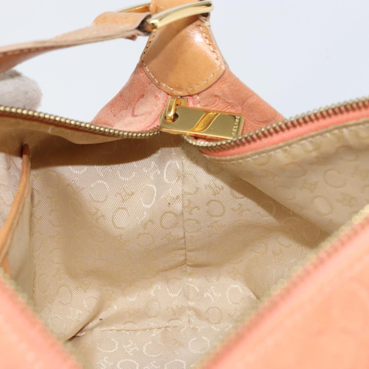 Celine C Macadam Shoulder bag Suede, ORANGE, SUEDE, Shoulder bag