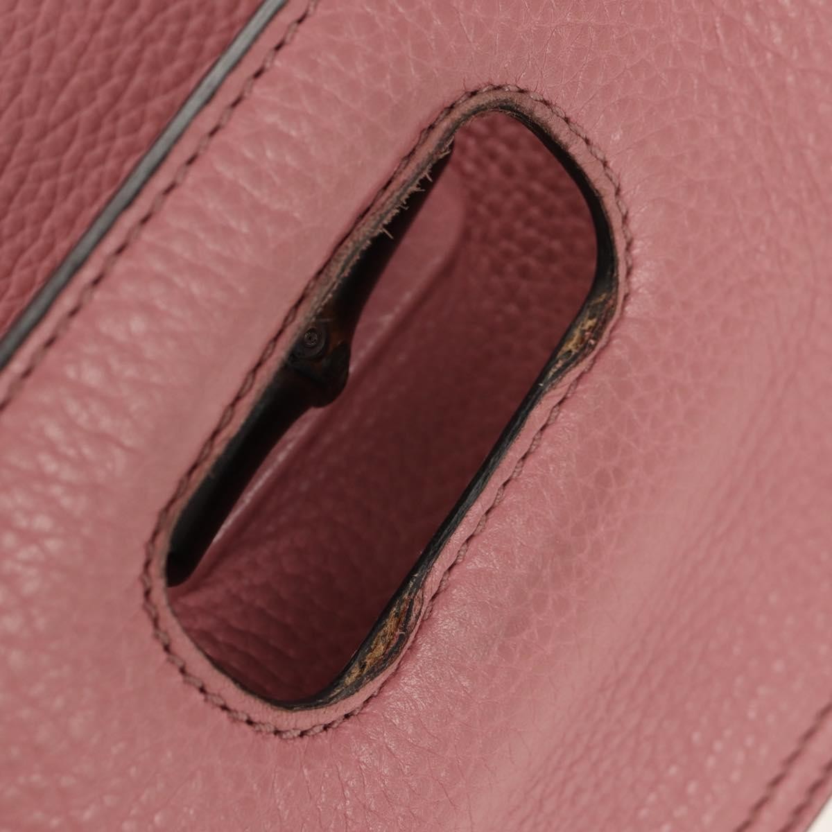 Gucci Bamboo Daily Top Handle Bag Leather, Pink, Leather, Handbag