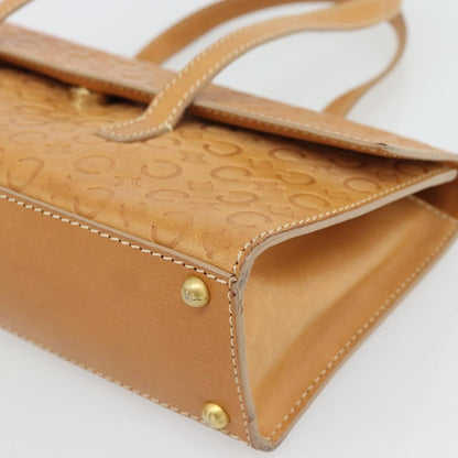 Celine C Macadam Handbag Canvas, Beige, Canvas, Handbag