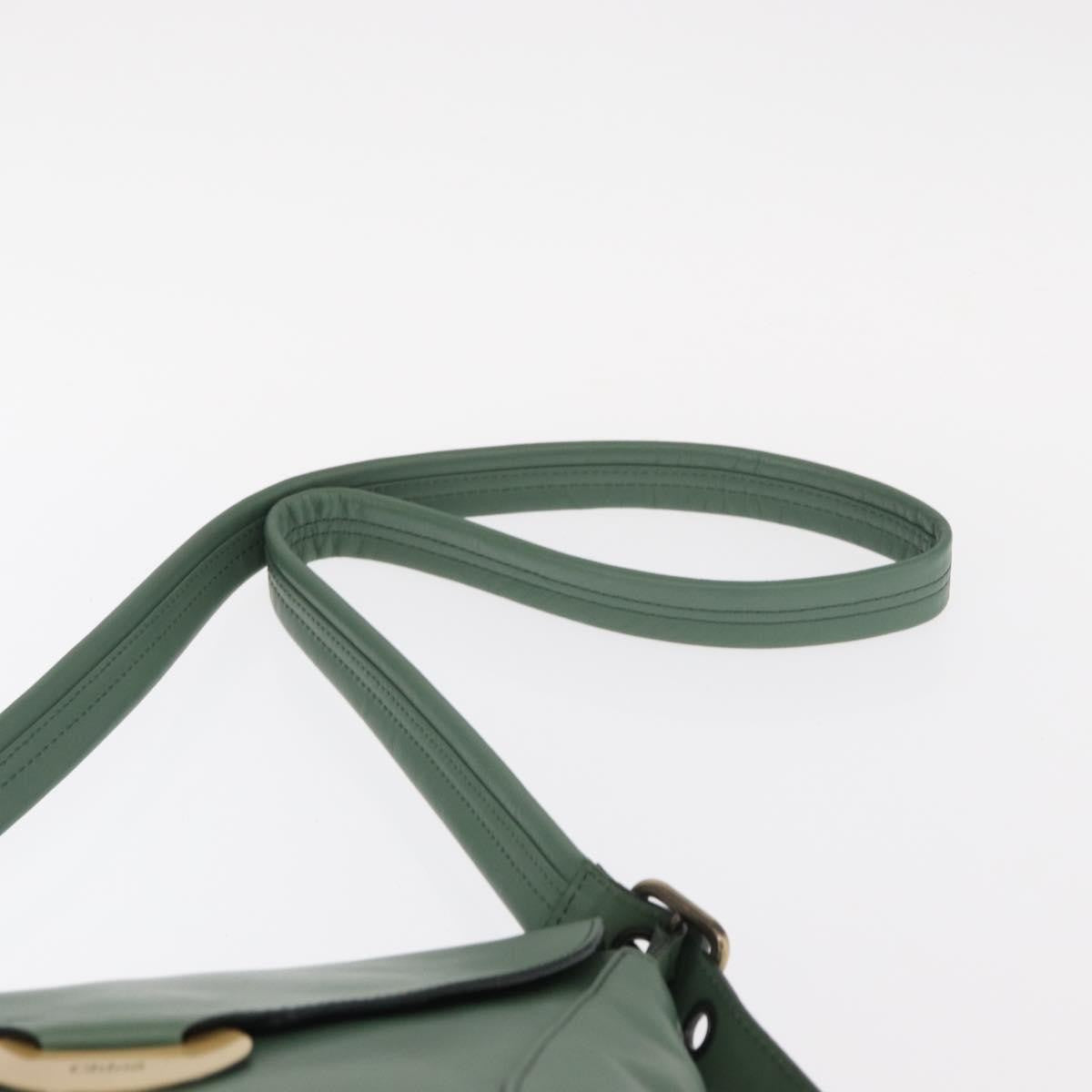 Chloe Vintage Flap shoulder bag Leather, GREEN, LEATHER, Shoulder bag
