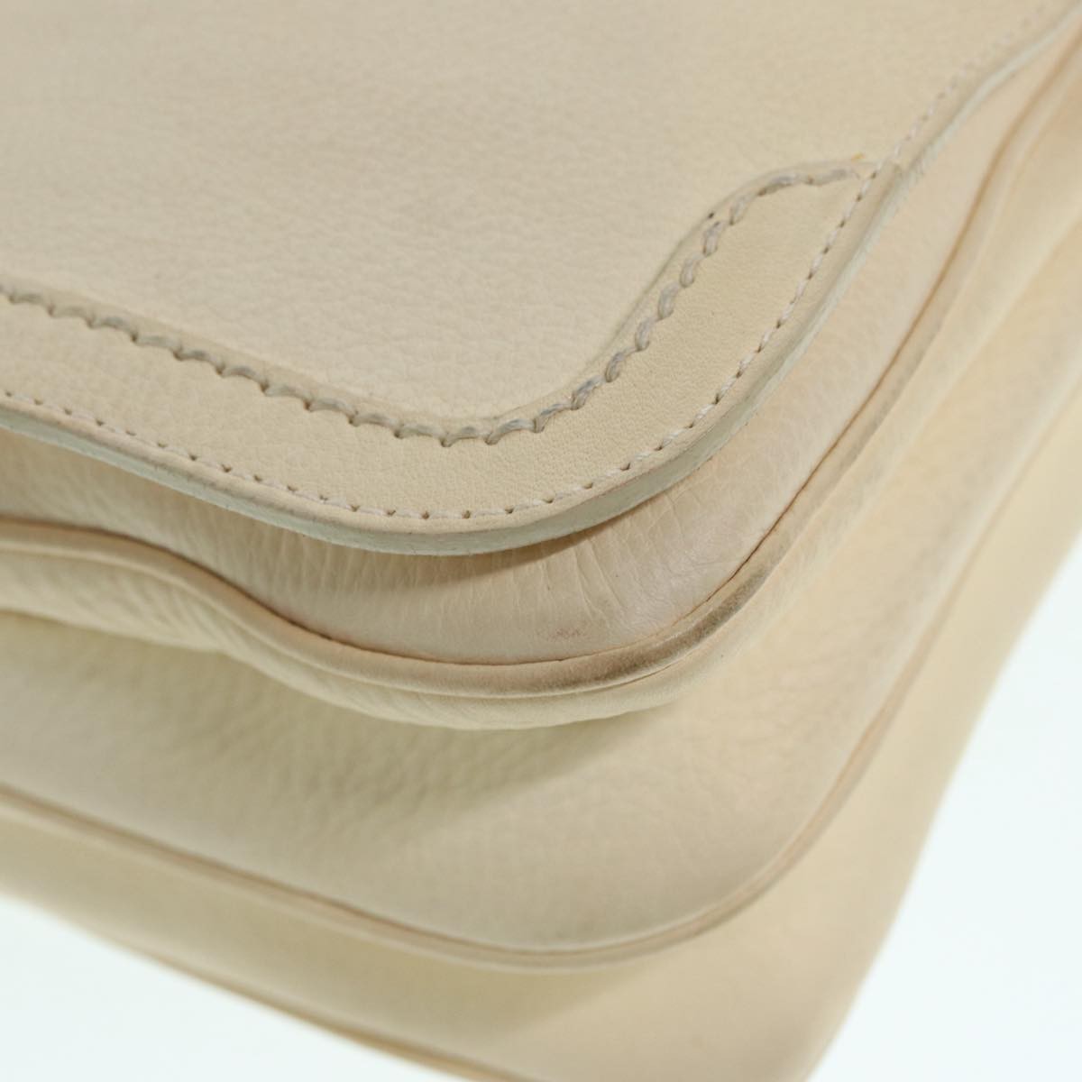 Salvatore Ferragamo Gancini Shoulder Bag Leather, WHITE, LEATHER, Shoulder bag