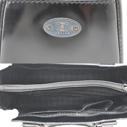 Celine Boogie Satchel Leather, BLACK, LEATHER, Tote bag