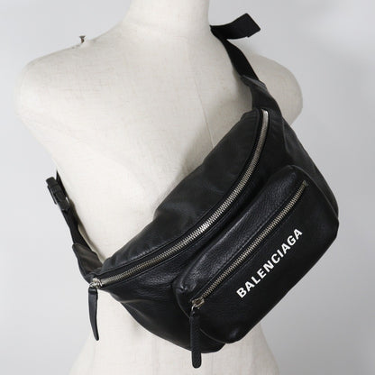 Balenciaga Everyday Waist Bag Leather, BLACK, LEATHER, Crossbody bag