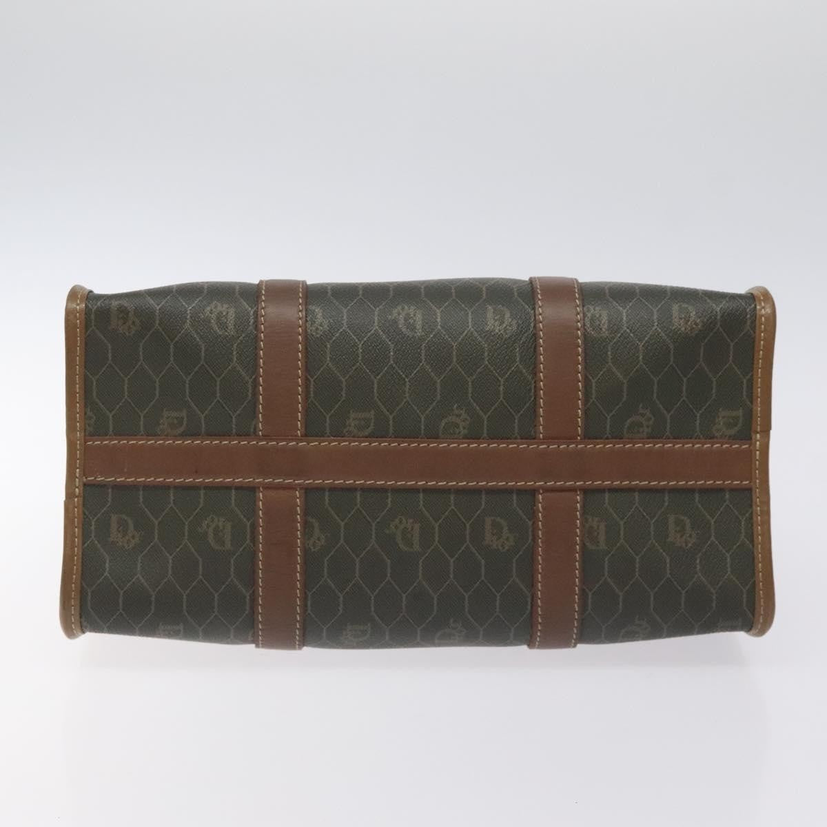 Christian Dior Vintage Honeycomb Handbag Canvas Leather, BLACK, CANVAS, Handbag