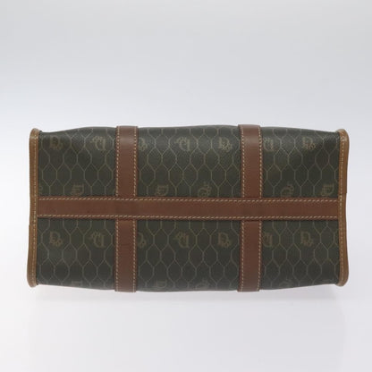 Christian Dior Vintage Honeycomb Handbag Canvas Leather, BLACK, CANVAS, Handbag