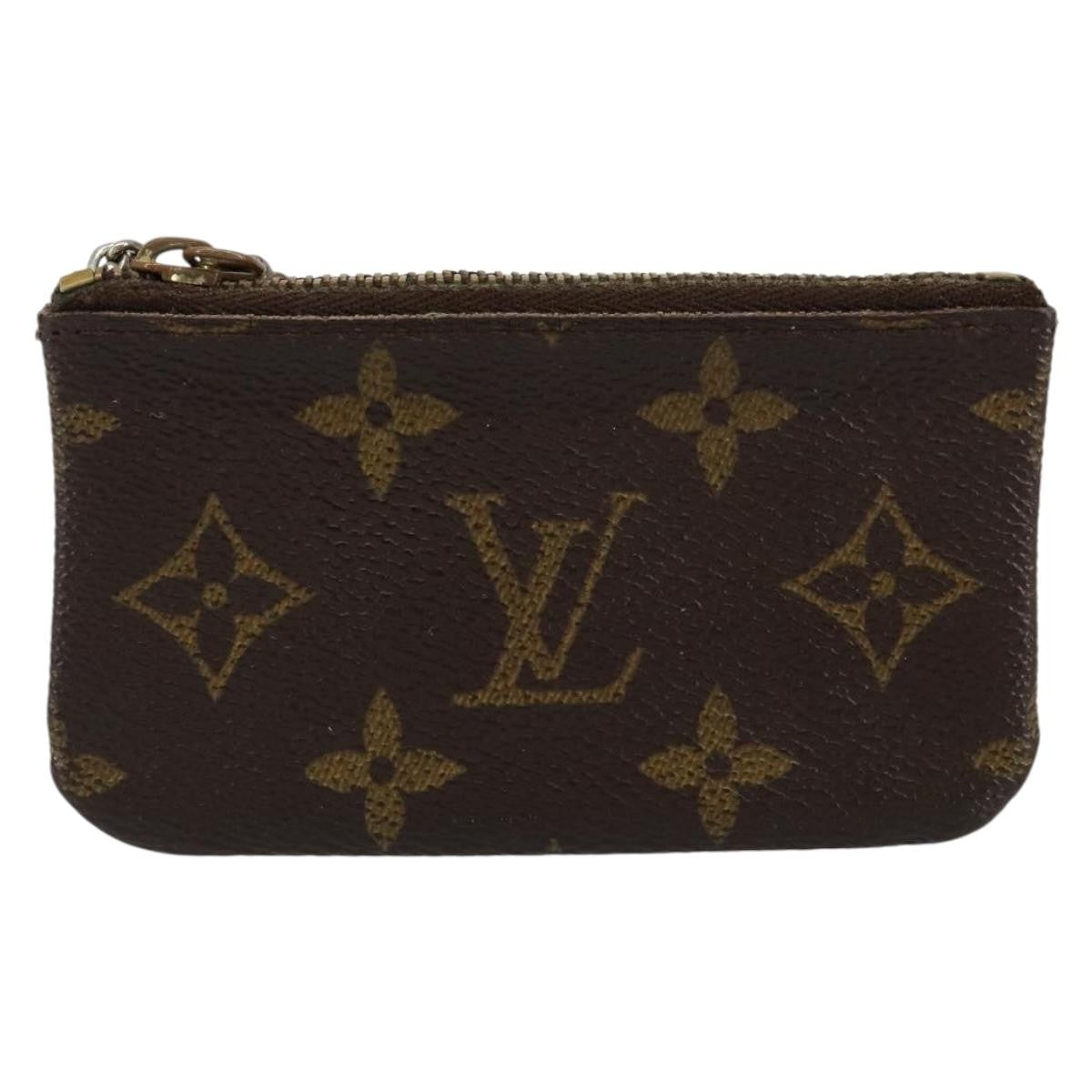 Louis Vuitton Pochette Clés Monogram Canvas, BROWN, CANVAS, Wallets