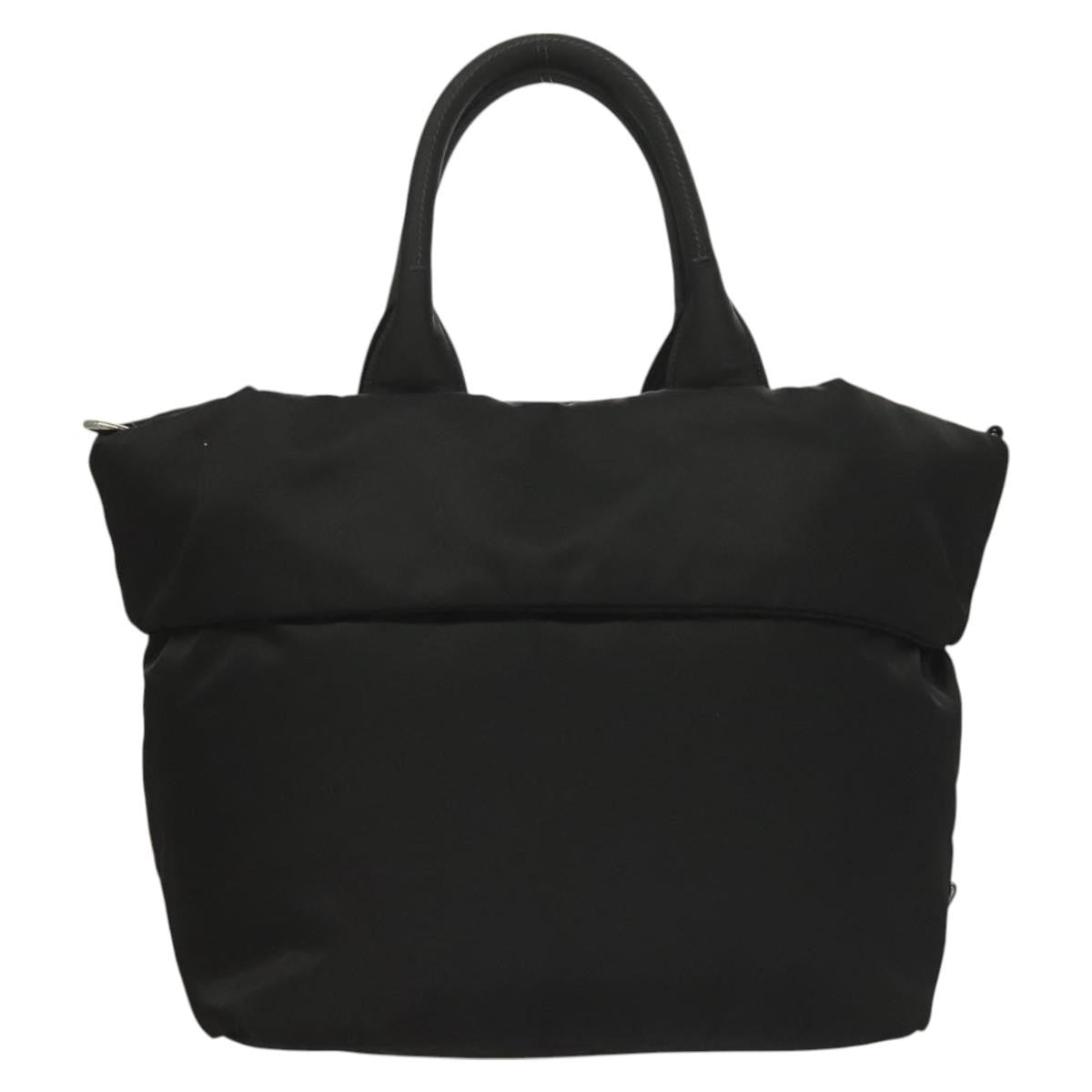Prada Convertible Double Tote Tessuto, BLACK, NYLON, Handbag