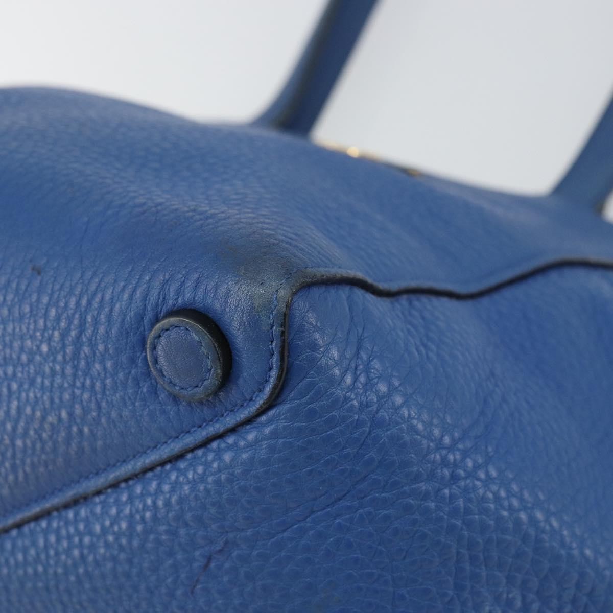 Prada Tote Vitello Daino Vitello Daino, BLUE, LEATHER, Tote bag