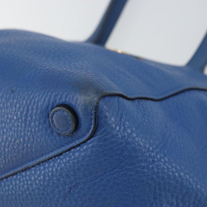 Prada Tote Vitello Daino Vitello Daino, BLUE, LEATHER, Tote bag