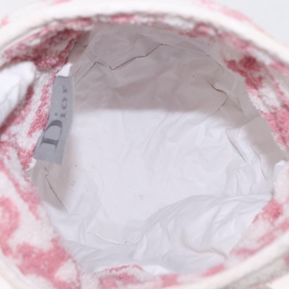 Christian Dior Vintage Trotter Pouch Pile, PINK, COTTON, Clutche & pouche