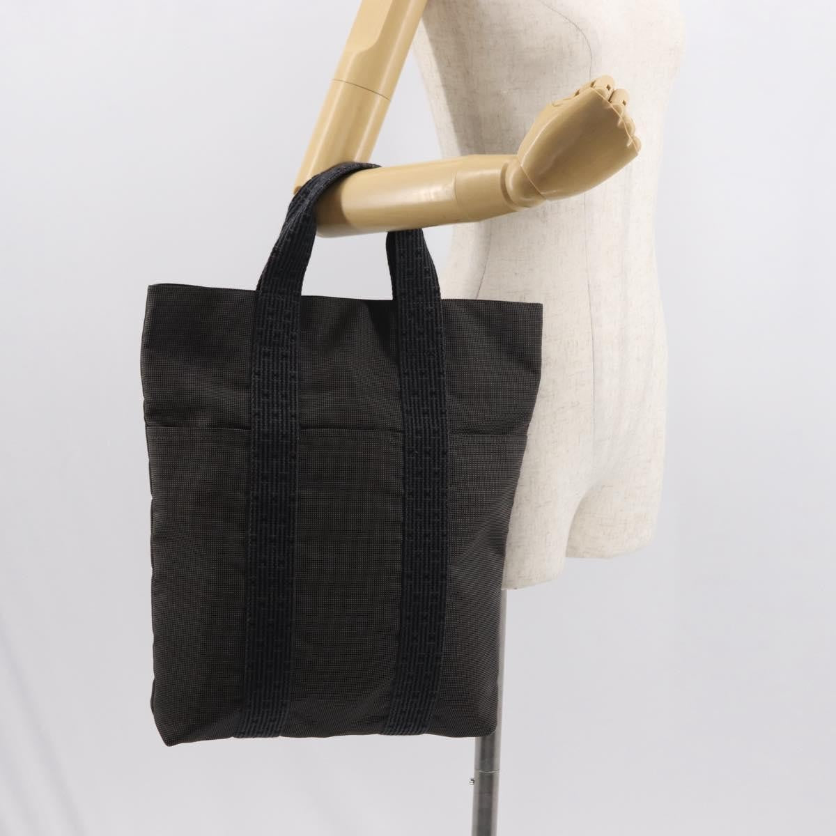 Hermes Fourre-tout Herline Fourre-tout Herline, GRAY, CANVAS, Tote bag