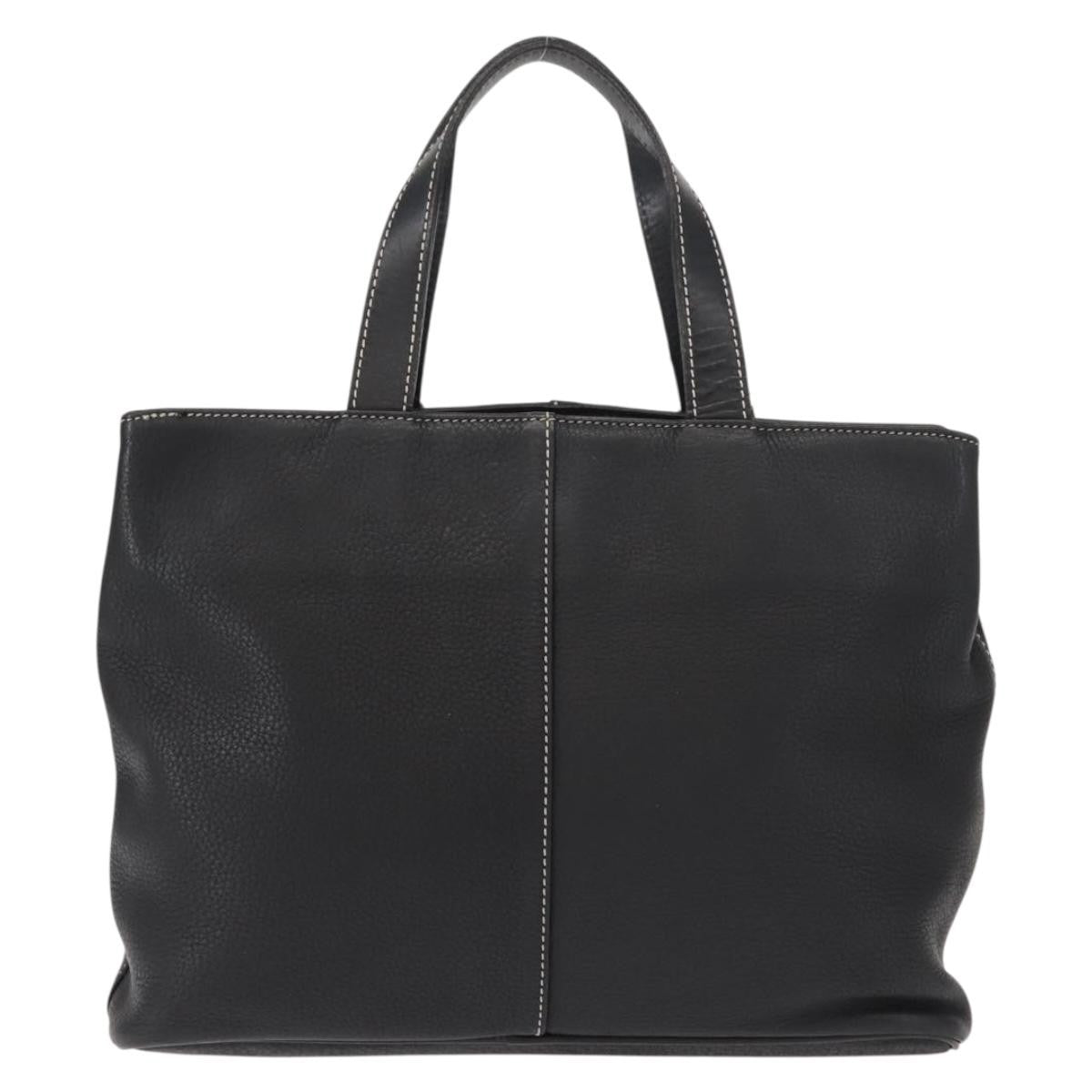 Burberry Vintage Handbag Leather, BLACK, LEATHER, Handbag