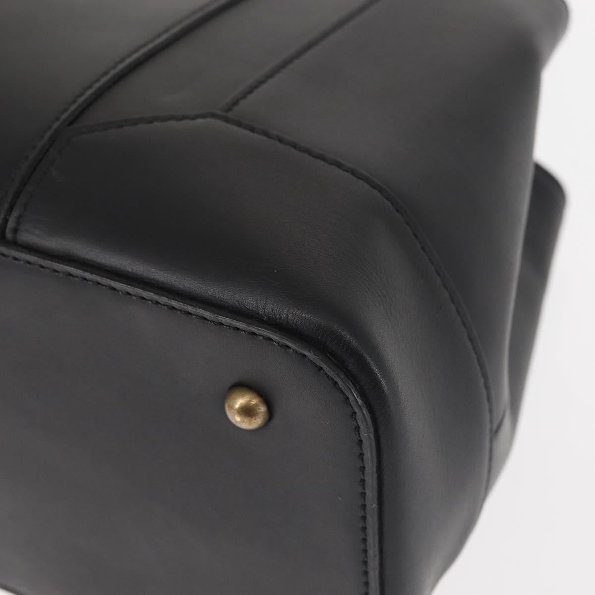 Burberry Vintage Tote Leather, BLACK, LEATHER, Tote bag