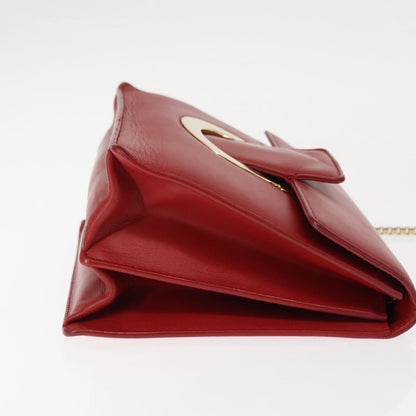 Salvatore Ferragamo Thalia Shoulder Bag Leather, RED, LEATHER, Shoulder bag