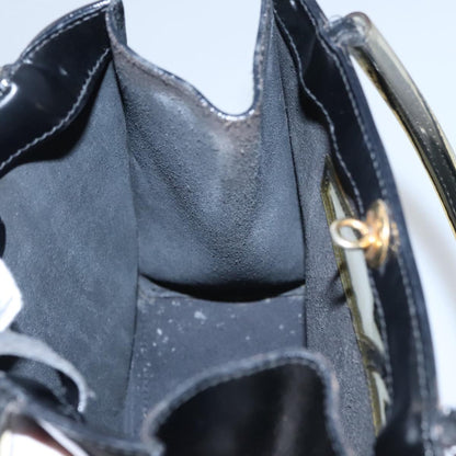 Salvatore Ferragamo Gancini Wristlet Clutch Leather, BLACK, EMERALD, Clutche & pouche