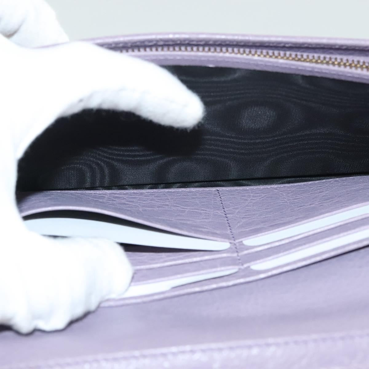 Balenciaga Classic Continental Zip Around Wallet Leather, PURPLE, LEATHER, Wallets