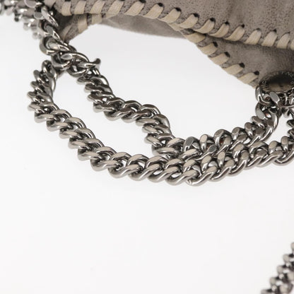 Stella McCartney Falabella Fold Over Crossbody Bag Faux Leather, GRAY, POLYESTER, Crossbody bag
