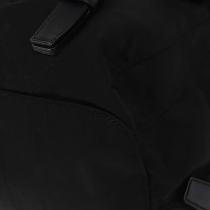 Prada Double Front Pocket Backpack Tessuto, BLACK, NYLON, Backpack