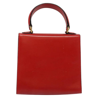 Celine Vintage Logo Top Handle Bag Leather, RED, LEATHER, Handbag