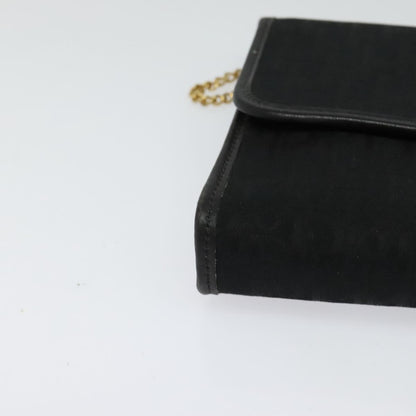 Christian Dior Vintage Trotter Flap Crossbody Bag Canvas, BLACK, CANVAS, Shoulder bag