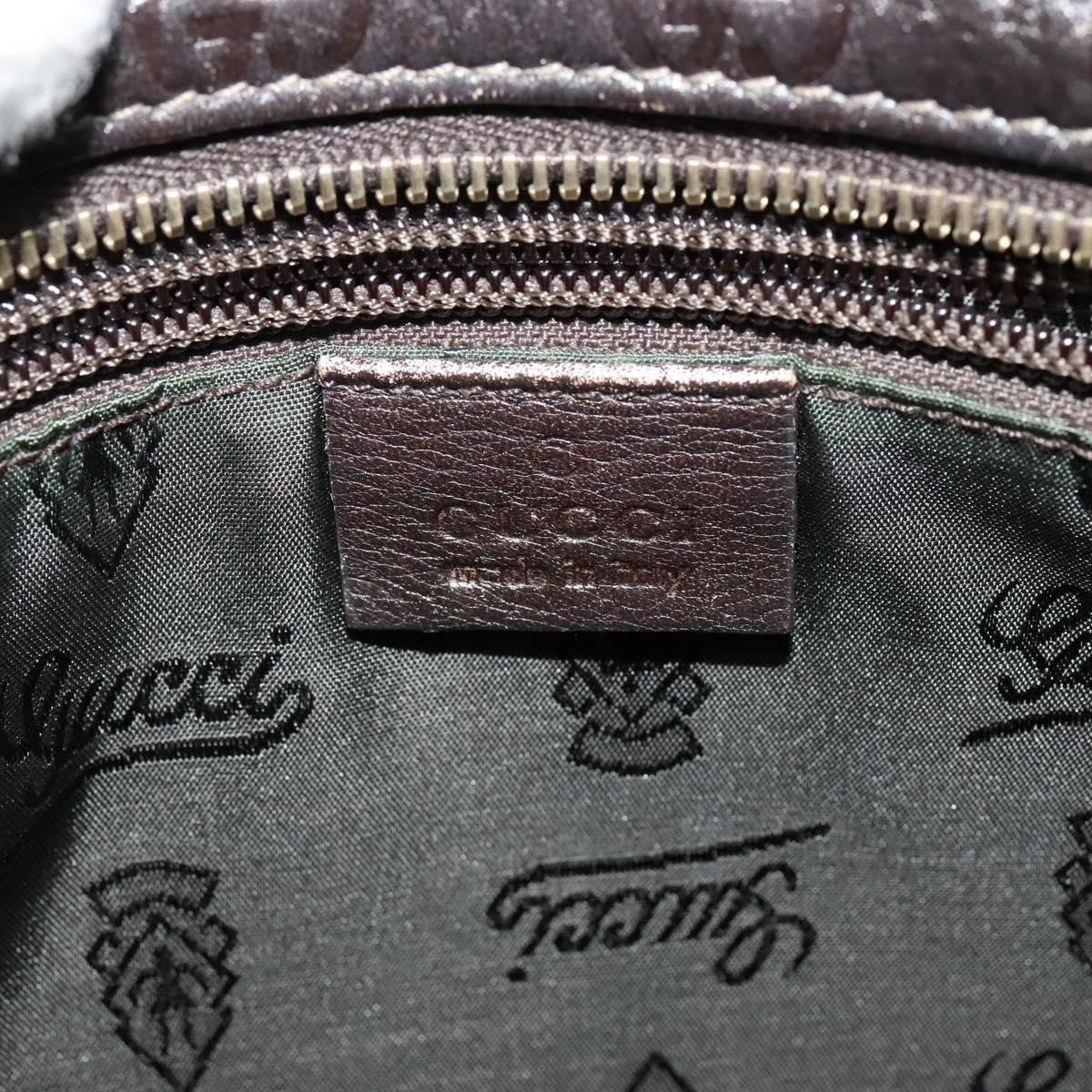 Gucci Zip Top Messenger Bag Guccissima Leather, BROWN, LEATHER, Shoulder bag