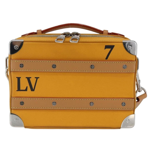 Louis Vuitton Handle Soft Trunk Bag Monogram Taurillon Leather, Yellow, Leather, Clutch